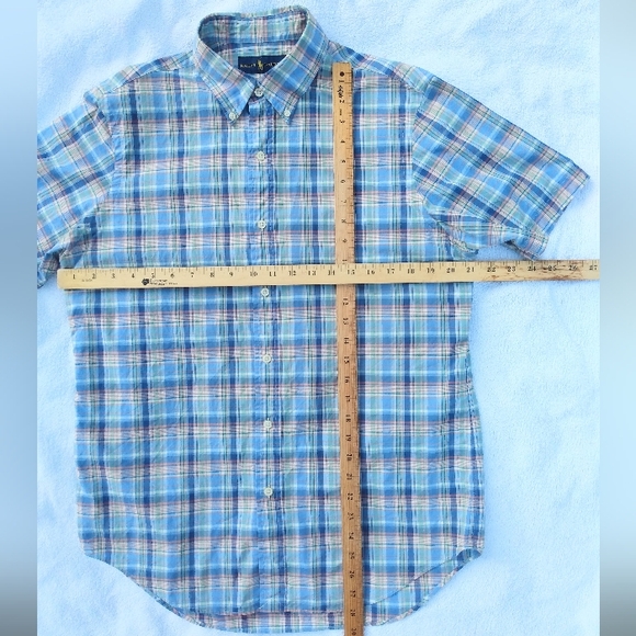 POLO Ralph Lauren Preppy Pink Pony Embroidery Light Cotton button up shirt M MED - Picture 10 of 11